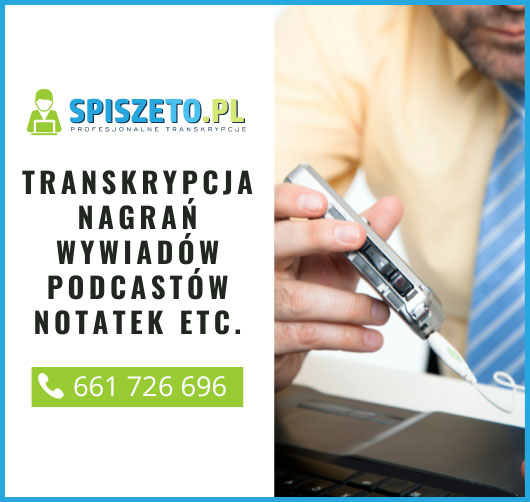 SpiszeTo - profesjonalne transkrypcje